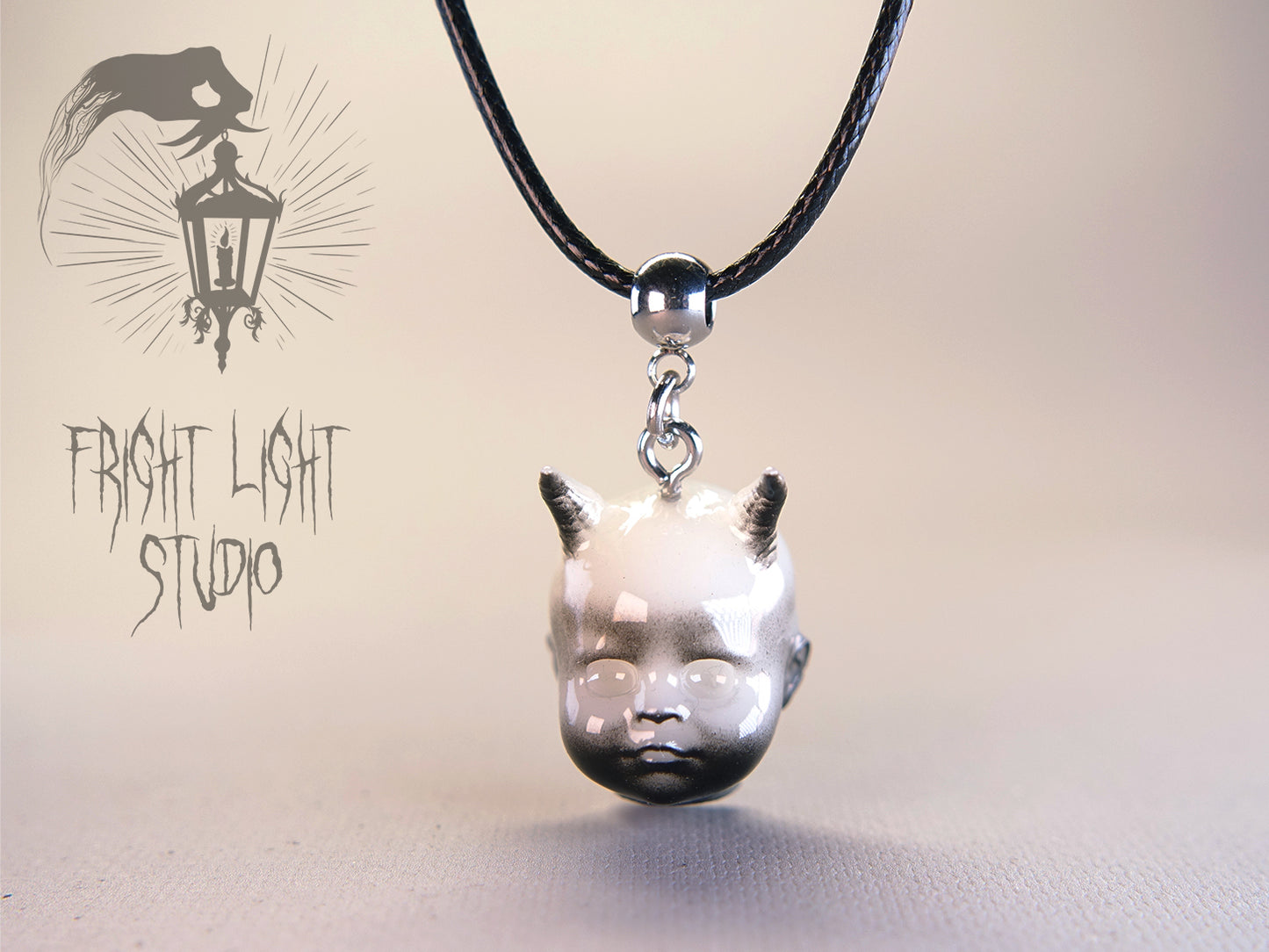 Demon Baby Head Necklace – Gothic Horror Pendant