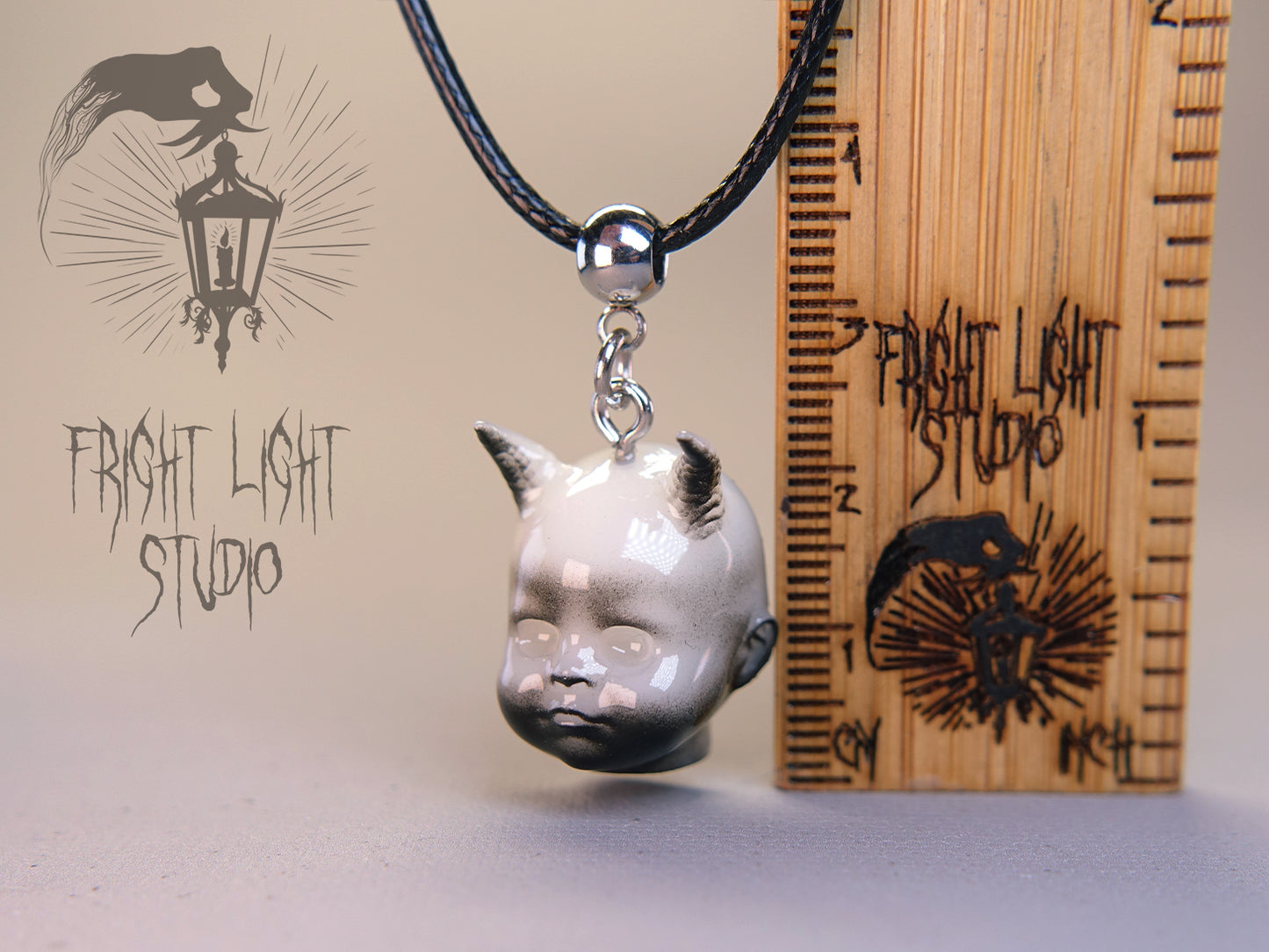 Demon Baby Head Necklace – Gothic Horror Pendant