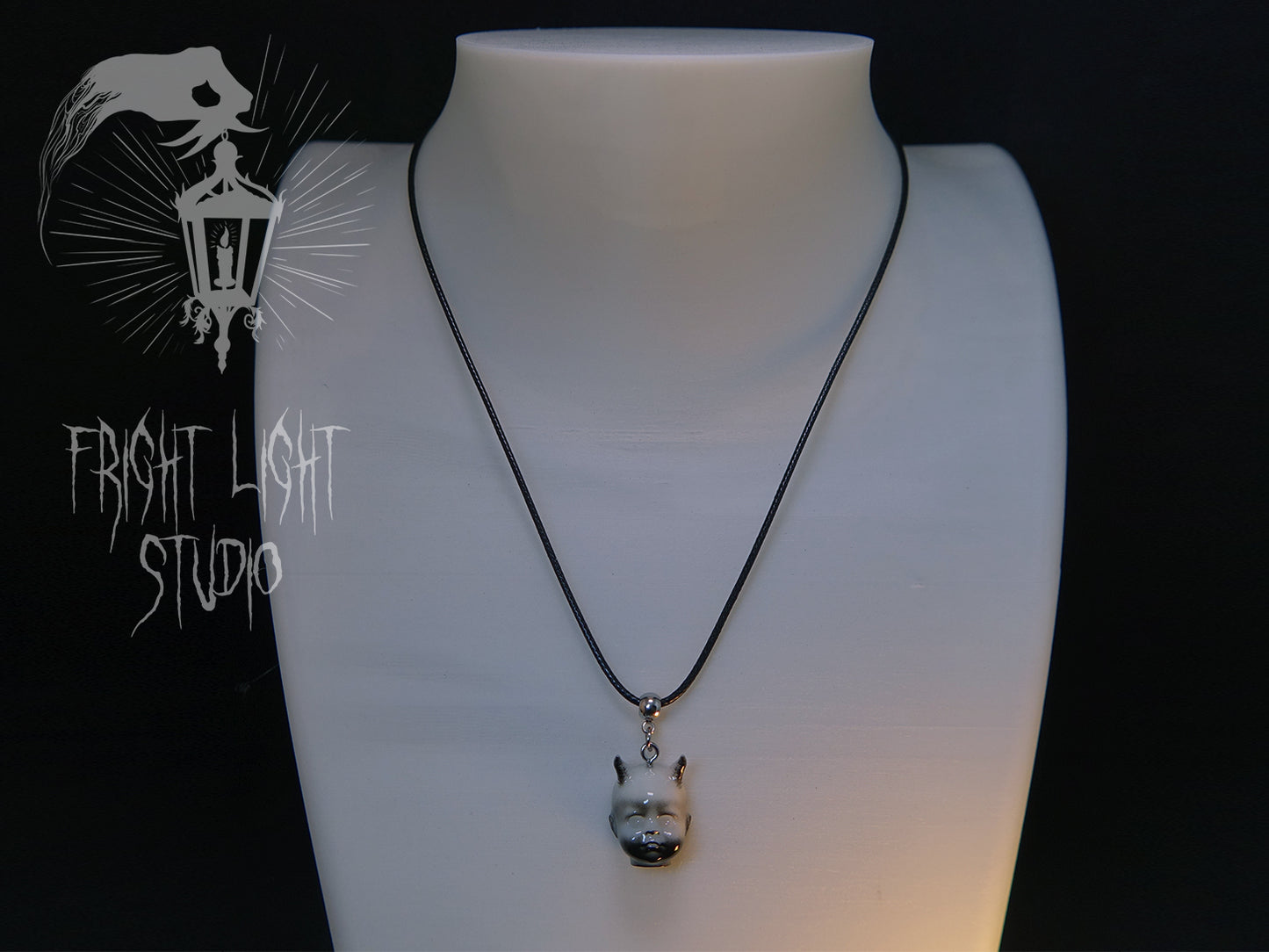 Demon Baby Head Necklace – Gothic Horror Pendant