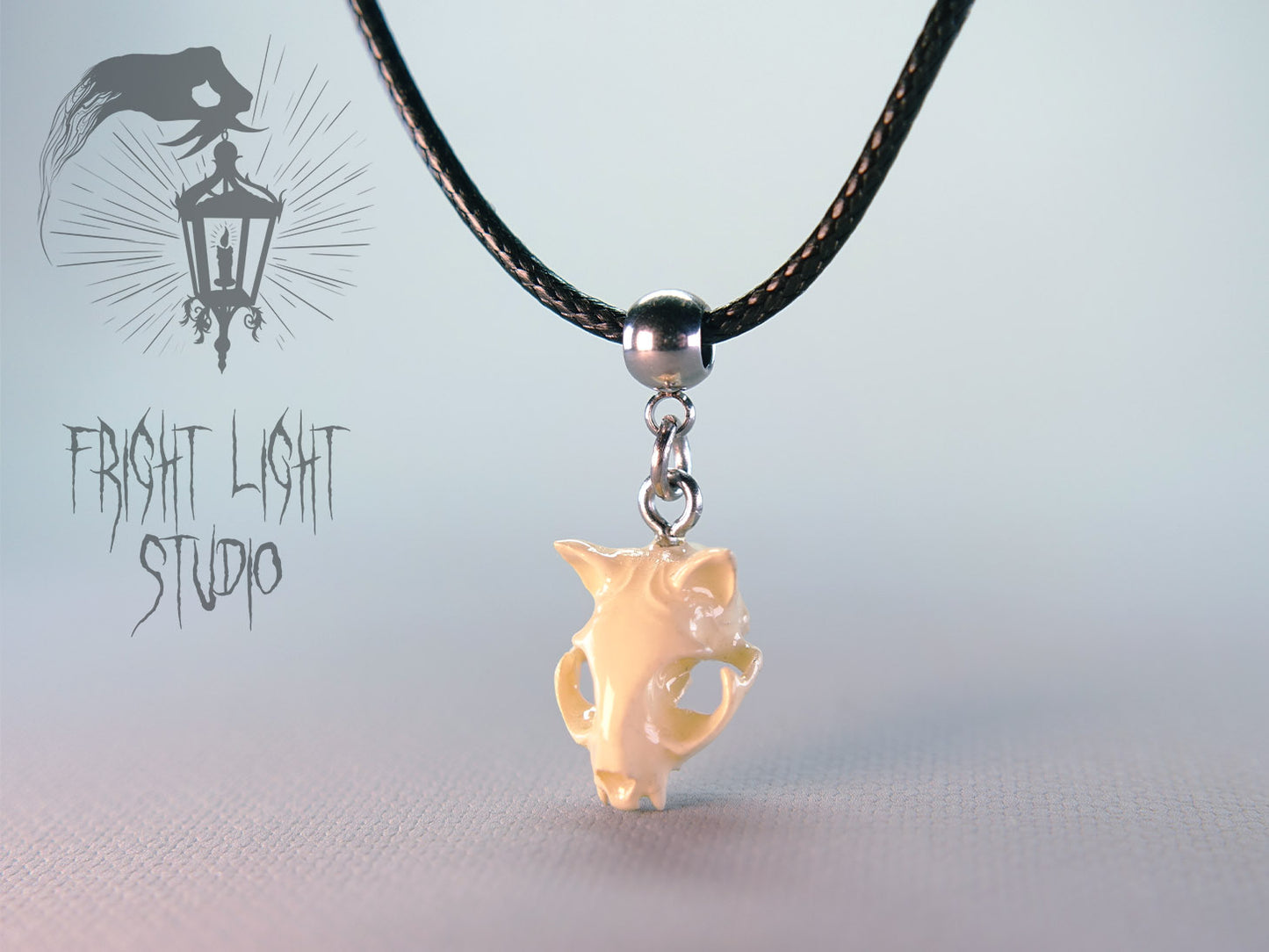 Cat Skull Necklace – Gothic Bone Pendant