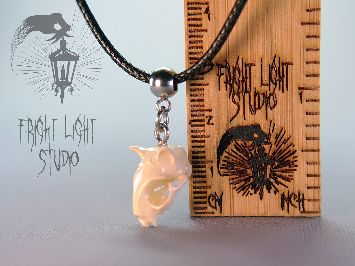 Cat Skull Necklace – Gothic Bone Pendant