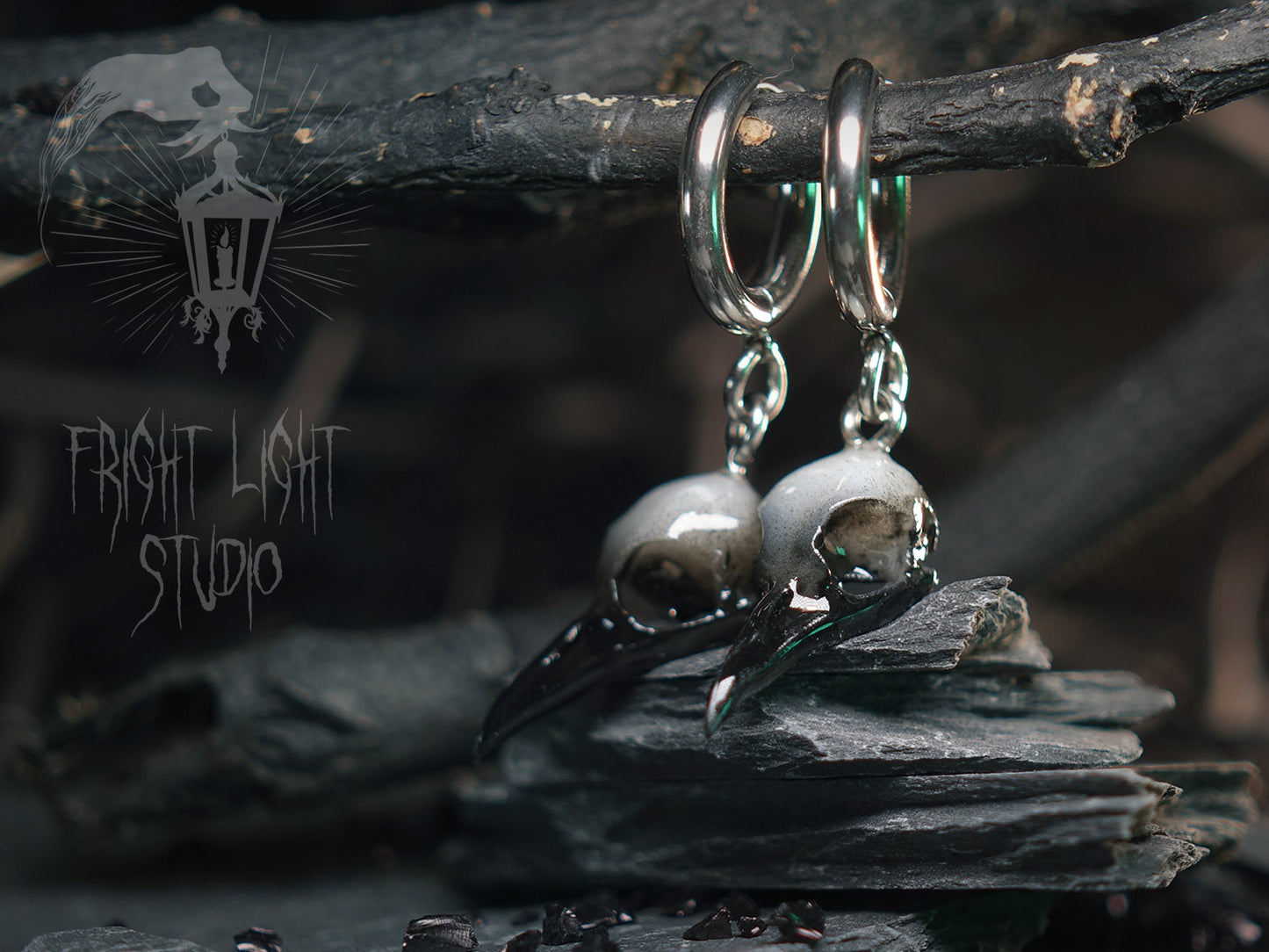 Raven Skull Ghost (Pair)