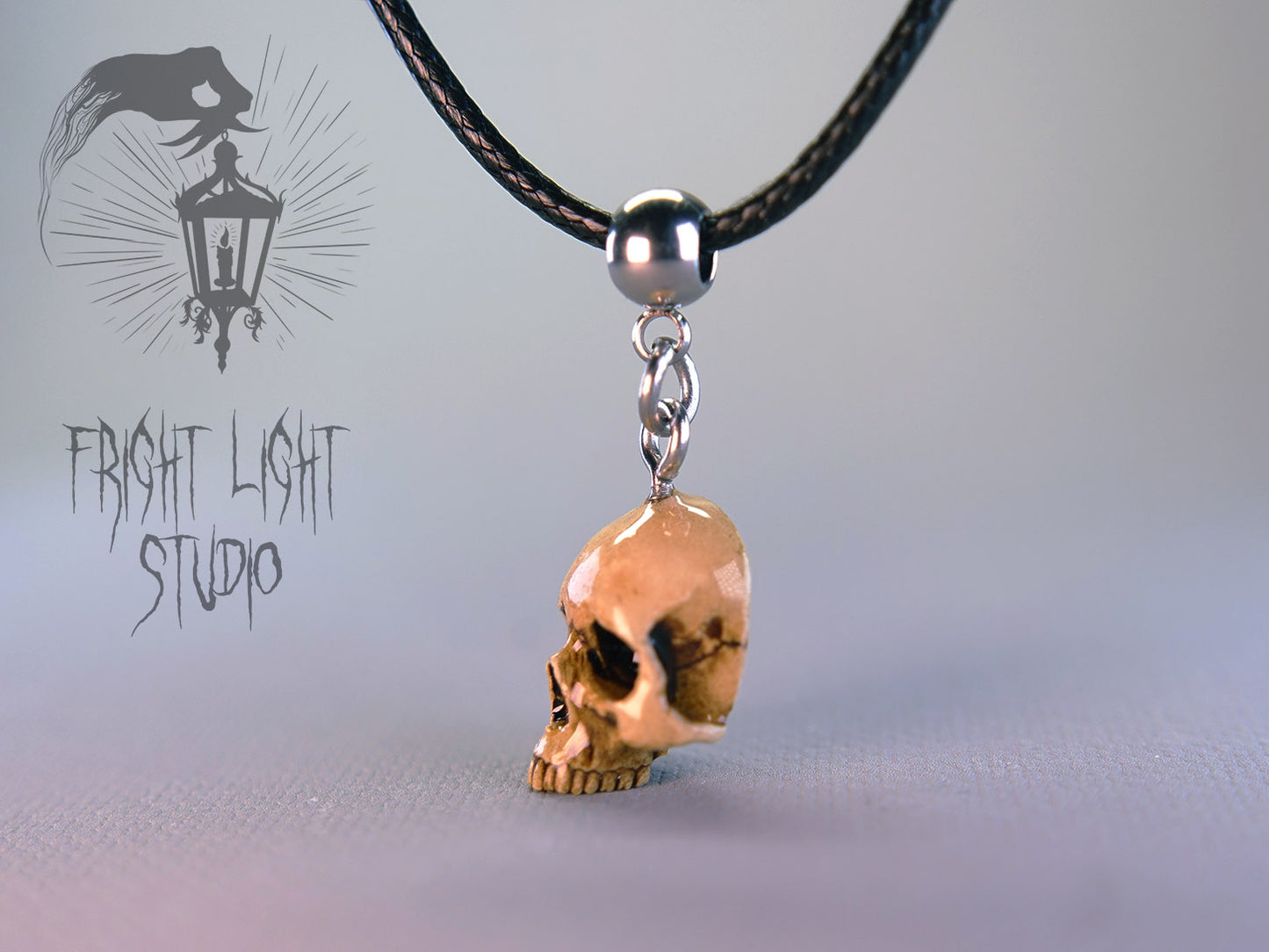 Skull Necklace – Aged Bone Gothic Pendant