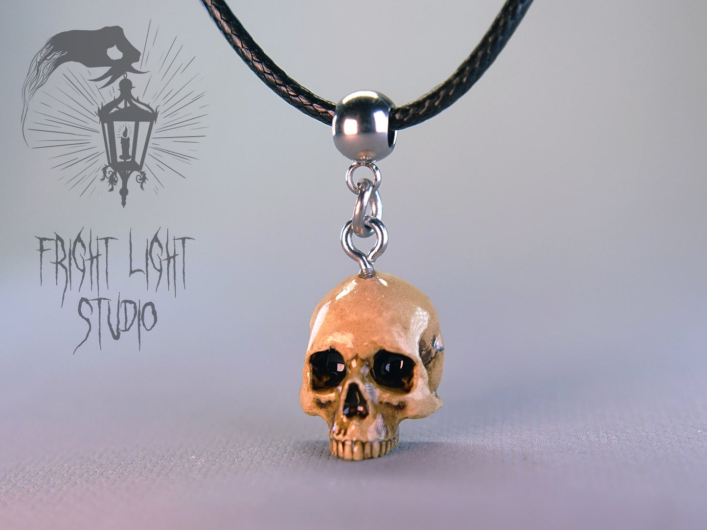 Skull Necklace – Aged Bone Gothic Pendant