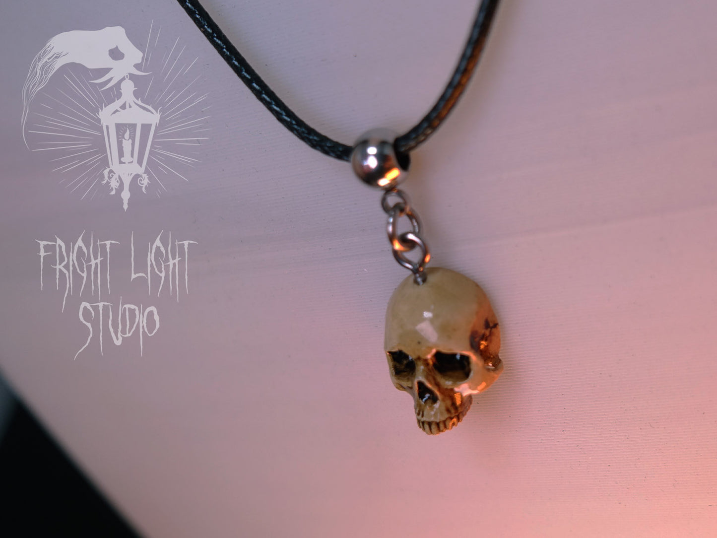 Skull Necklace – Aged Bone Gothic Pendant