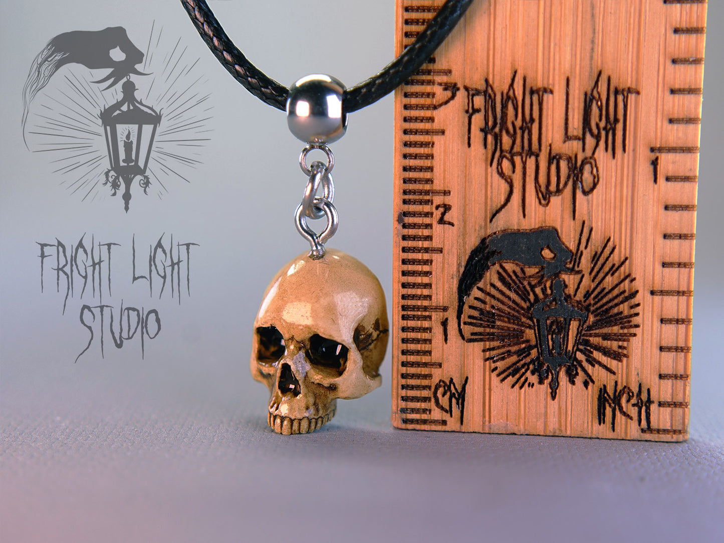 Skull Necklace – Aged Bone Gothic Pendant