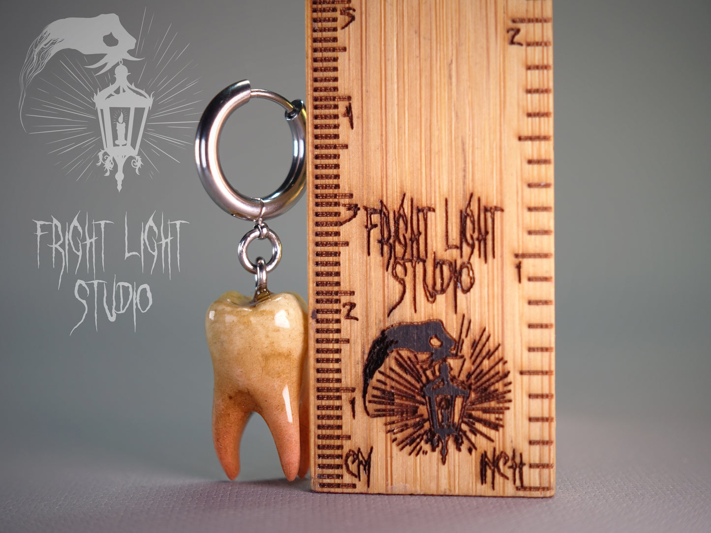 Wisdom Tooth Old Glossy Earrings
