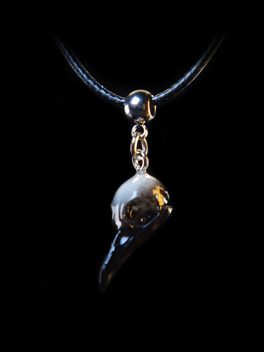 Raven Skull Necklace – Gothic Bird Skull Pendant