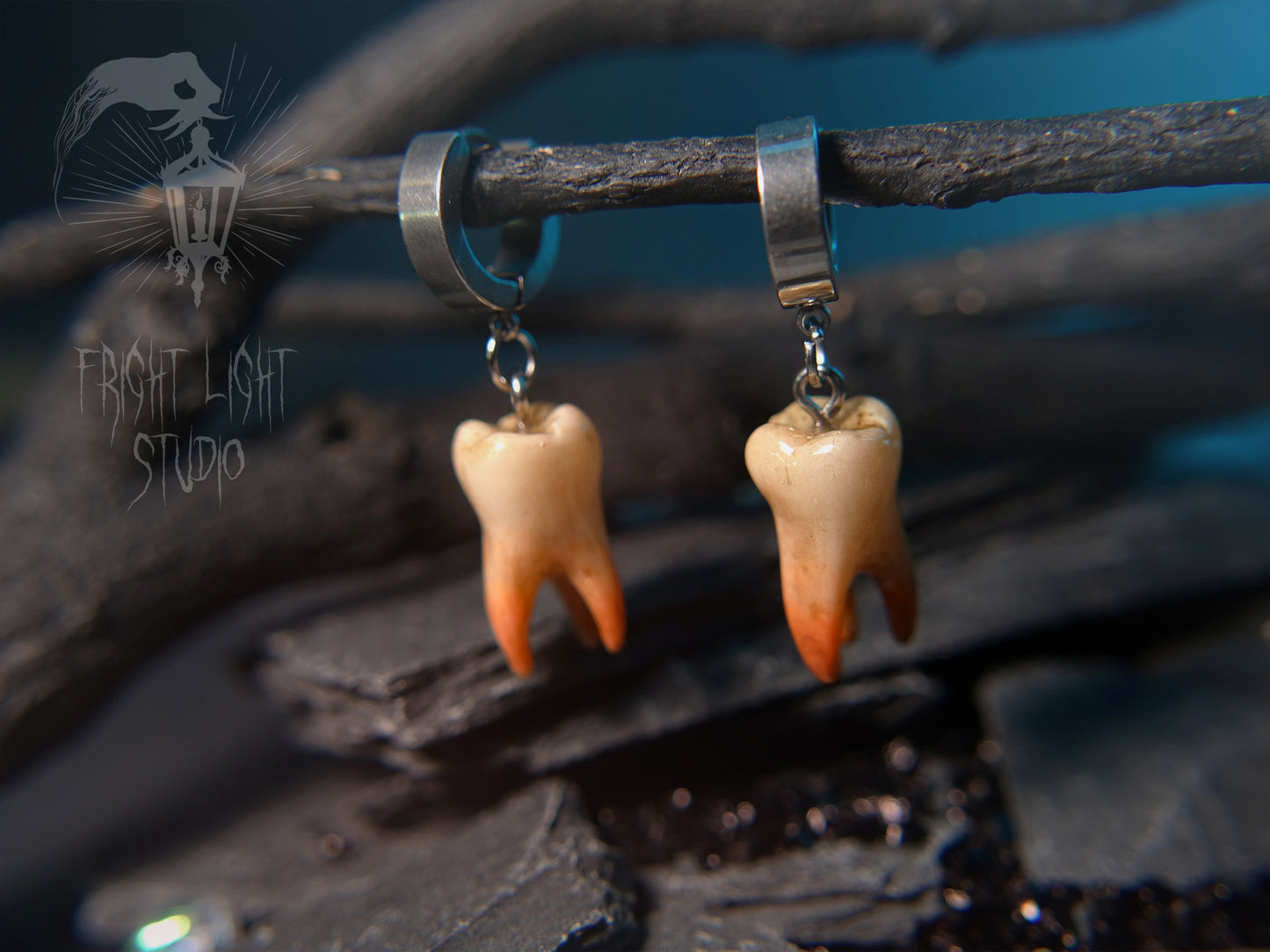 Wisdom Tooth Old Glossy Earrings